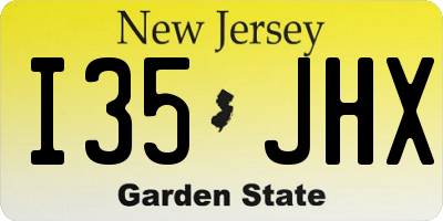 NJ license plate I35JHX