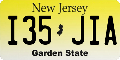 NJ license plate I35JIA