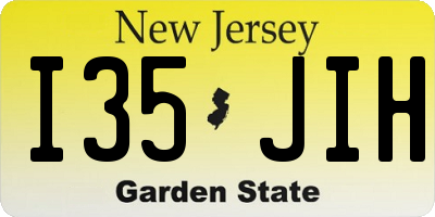 NJ license plate I35JIH