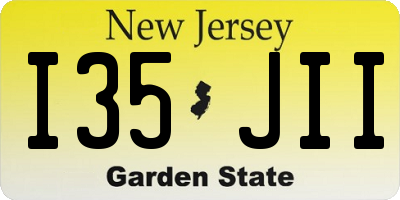 NJ license plate I35JII