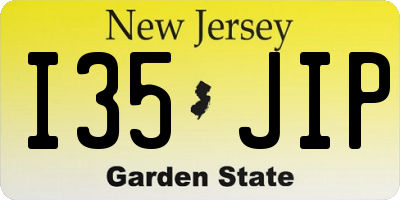 NJ license plate I35JIP