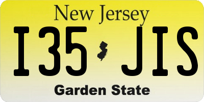 NJ license plate I35JIS