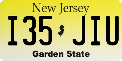 NJ license plate I35JIU