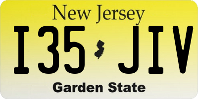 NJ license plate I35JIV