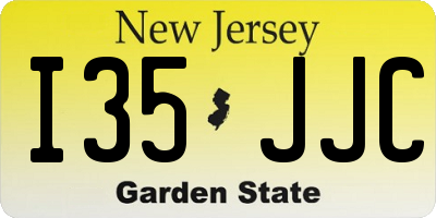 NJ license plate I35JJC