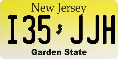NJ license plate I35JJH
