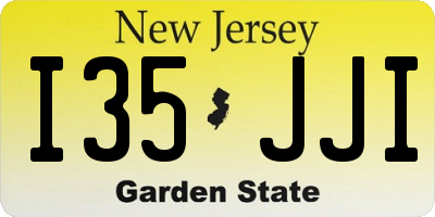 NJ license plate I35JJI
