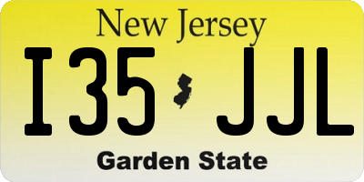 NJ license plate I35JJL
