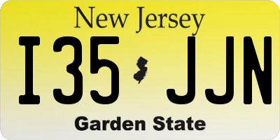 NJ license plate I35JJN