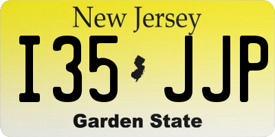 NJ license plate I35JJP
