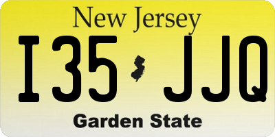 NJ license plate I35JJQ