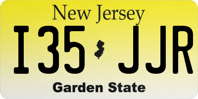 NJ license plate I35JJR
