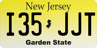 NJ license plate I35JJT