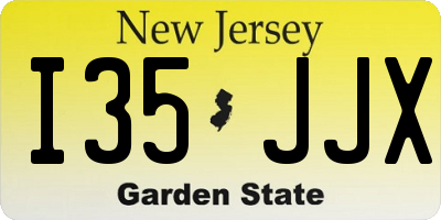 NJ license plate I35JJX