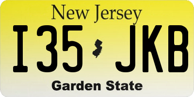 NJ license plate I35JKB
