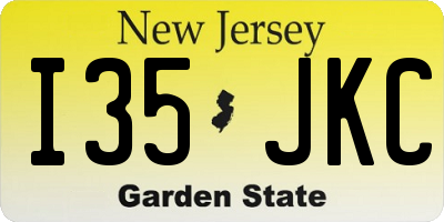 NJ license plate I35JKC