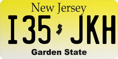 NJ license plate I35JKH