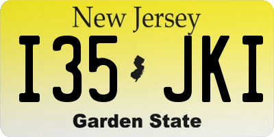 NJ license plate I35JKI