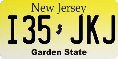 NJ license plate I35JKJ