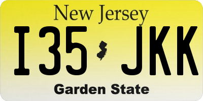 NJ license plate I35JKK