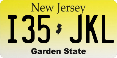 NJ license plate I35JKL