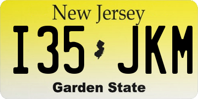 NJ license plate I35JKM