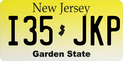 NJ license plate I35JKP