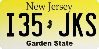 NJ license plate I35JKS