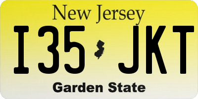 NJ license plate I35JKT