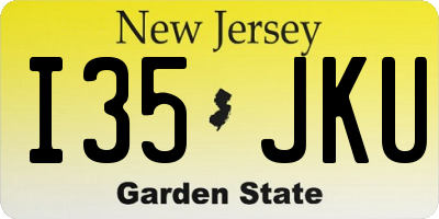 NJ license plate I35JKU