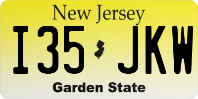 NJ license plate I35JKW