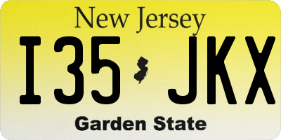NJ license plate I35JKX