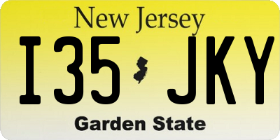 NJ license plate I35JKY