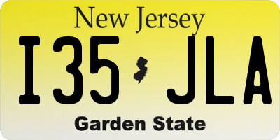 NJ license plate I35JLA