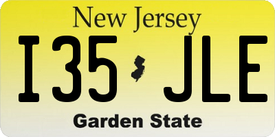 NJ license plate I35JLE