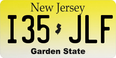 NJ license plate I35JLF