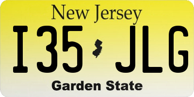 NJ license plate I35JLG