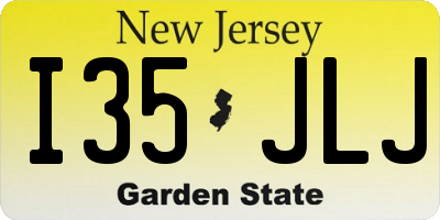 NJ license plate I35JLJ