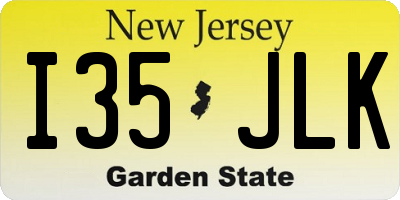 NJ license plate I35JLK