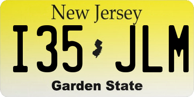 NJ license plate I35JLM