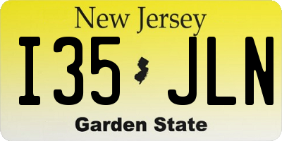NJ license plate I35JLN