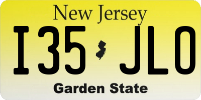 NJ license plate I35JLO