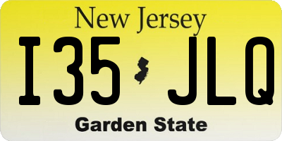 NJ license plate I35JLQ