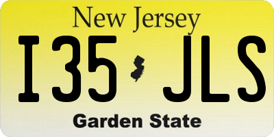 NJ license plate I35JLS