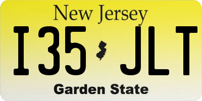 NJ license plate I35JLT