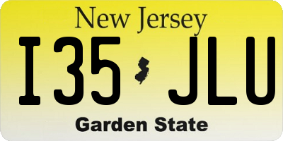 NJ license plate I35JLU