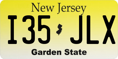 NJ license plate I35JLX