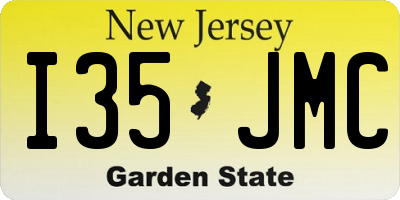 NJ license plate I35JMC