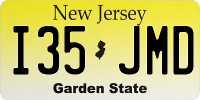 NJ license plate I35JMD