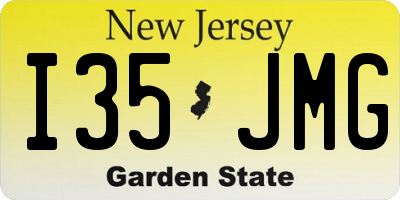 NJ license plate I35JMG